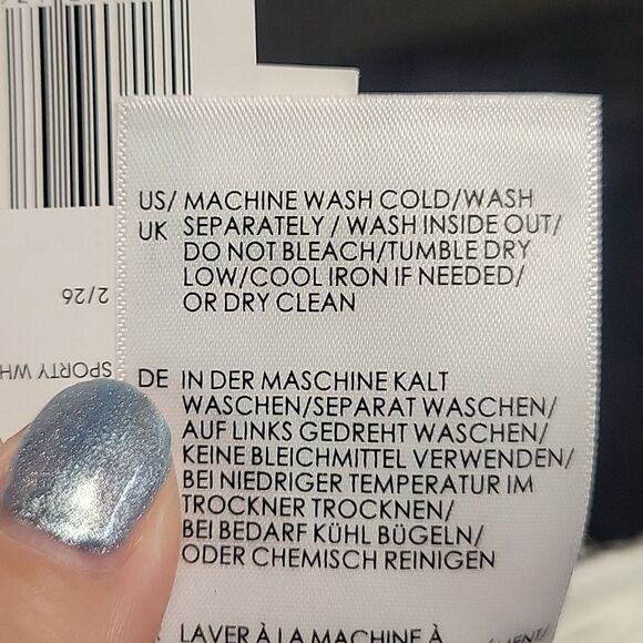 LIVERPOOL Kennedy Crop Straight Leg Jeans Sporty White W/ Stripe Size 2 - Picture 7 of 8